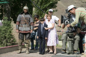 Актёры Ержан Нурымбет и Динмухаммед Садибеков, режиссёр Ася Суллева, оператор Болат Сулеев