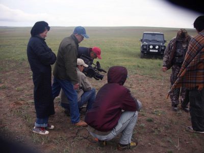 «Единственный». Съемочный процесс. Режиссер Калдыгуль Жаныбаева и арт-директор Гани Кистауов